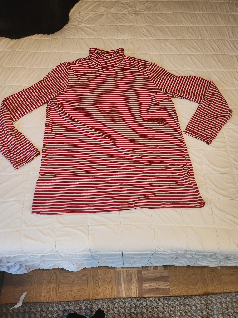 White Stag Red & White Striped Turrleneck